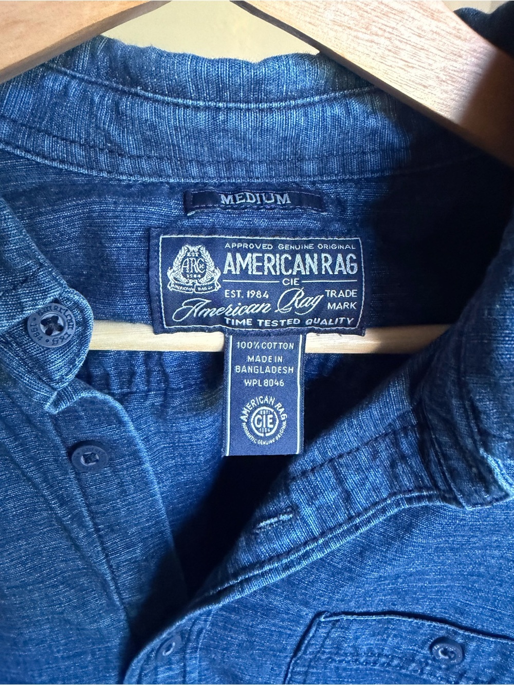 American Rag mens denim long sleeve